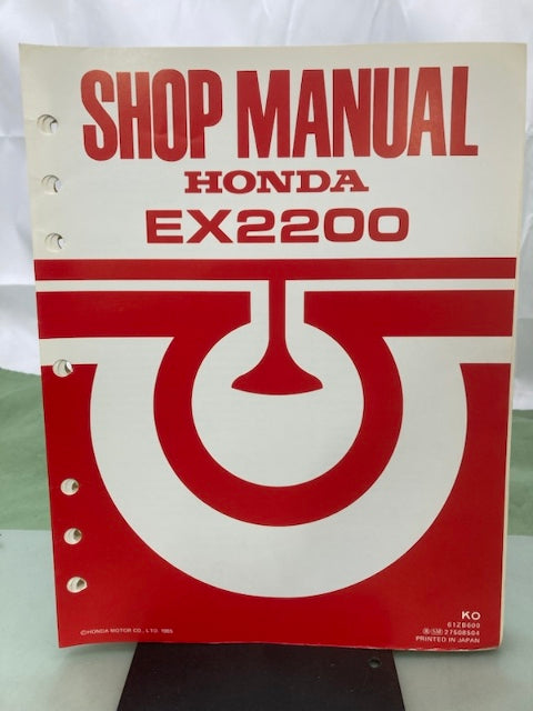 Honda 61ZB600 EX2200 Generator Shop Manual 1985 Genuine