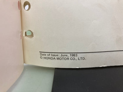 Honda 61ZB100 EM1600X EM1800X EM2200X EB2200X Generator Shop Manual 1983 Genuine