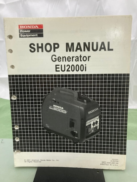 Honda 61Z0700 EU2000i Generator Shop Manual 2001 Genuine
