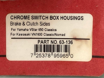 Show Chrome 63-136 Chrome Switch Box Housings New Genuine