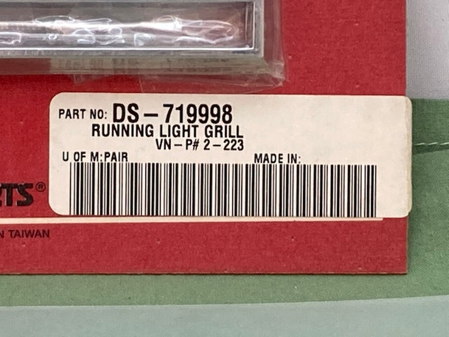 Show Chrome DS-719998 Running Light Grill New Genuine