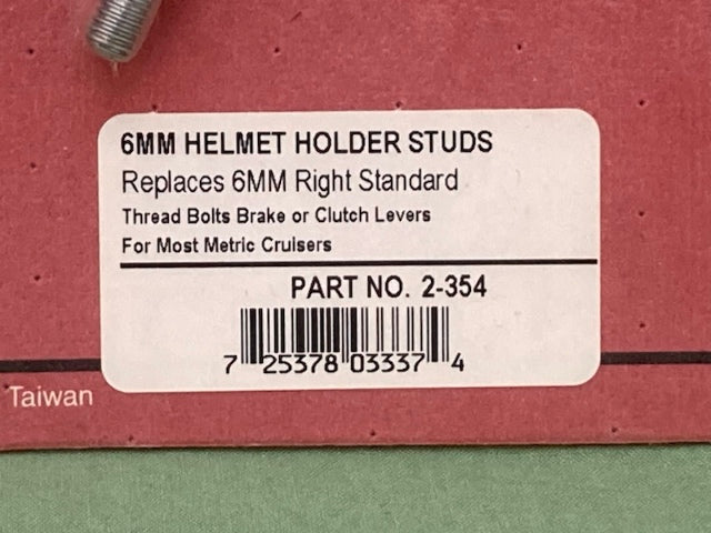 Show Chrome 2-354 Helmet Holder Studs 6MM New Genuine