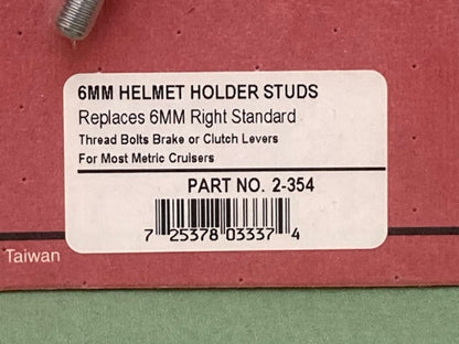 Show Chrome 2-354 Helmet Holder Studs 6MM New Genuine