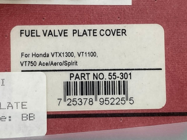 Show Chrome 55-301 Fuel Valve Plate Cover New Genuine