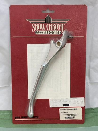 Show Chrome 18-101 Smooth Blade Brake Lever New Genuine
