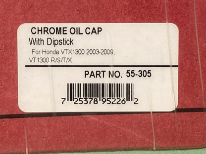 Show Chrome 55-305 Chrome Oil Cap with Dipstick New Genuine