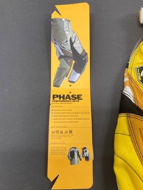 Thor 2903-209 Phase S6 Youth Riding Pants Yellow Size 16 New Genuine