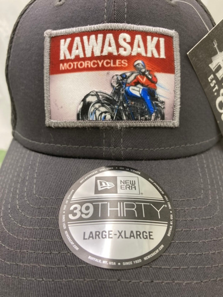 Kawasaki K000-4083-GYLX Heritage ODSC Cap GLYX New Era 39Thirty L/XL New Genuine