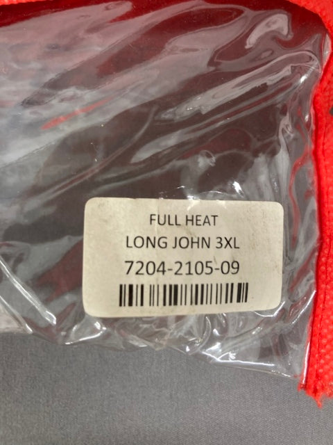 NORU 7204-2105-09 Full Heat Long John Black Size 3XL New Genuine
