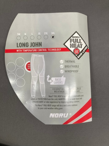 NORU 7204-2105-09 Full Heat Long John Black Size 3XL New Genuine