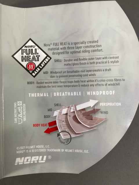 NORU 7204-2105-09 Full Heat Long John Black Size 3XL New Genuine