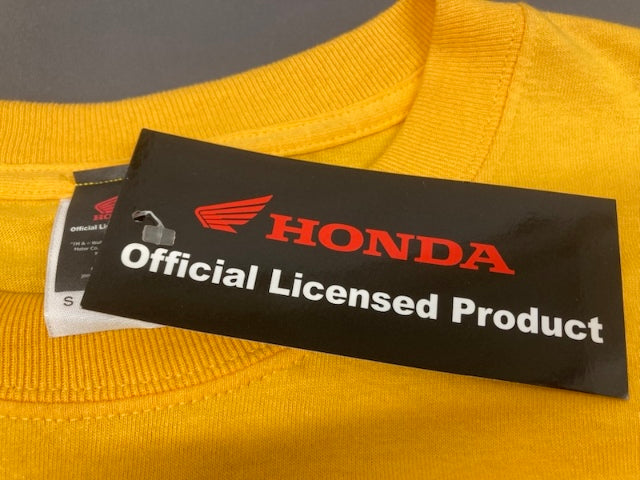 Honda 0872-4402 Men's Long Sleeve Goldwing Shirt Yellow Size Small New Genuine