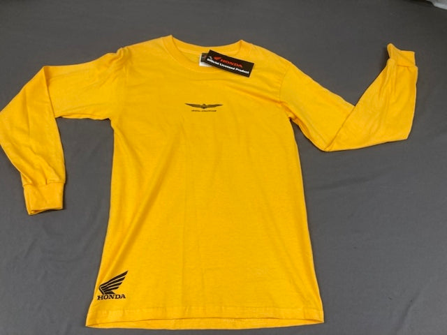 Honda 0872-4402 Men's Long Sleeve Goldwing Shirt Yellow Size Small New Genuine