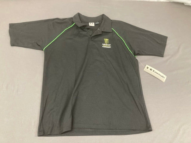 Kawasaki K108-2250-BKMD Men's Monster Energy Polo Black Size Medium New Genuine