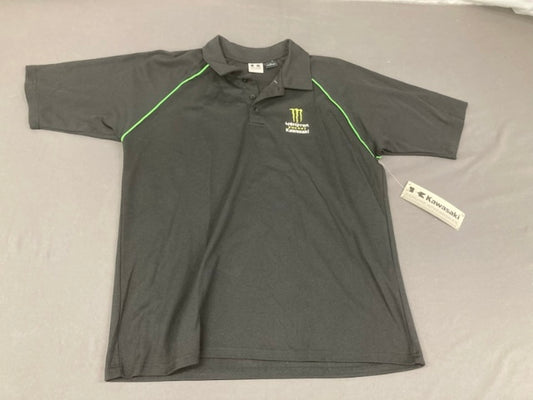 Kawasaki K108-2250-BKMD Men's Monster Energy Polo Black Size Medium New Genuine