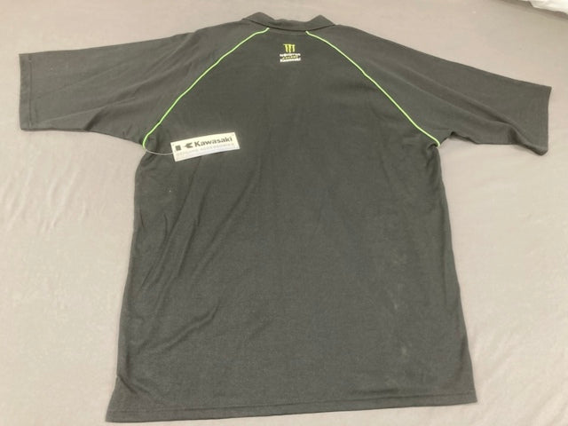 Kawasaki K108-2250-BK3X Men's Monster Energy Polo Black Size 3XL New Genuine