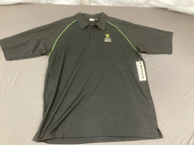 Kawasaki K108-2250-BK3X Men's Monster Energy Polo Black Size 3XL New Genuine