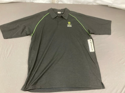 Kawasaki K108-2250-BK3X Men's Monster Energy Polo Black Size 3XL New Genuine