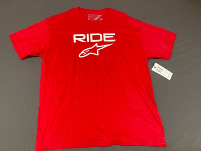 Alpinestars 3030-16887 Ride 2.0 Men's T-Shirt Red Size XL New Genuine