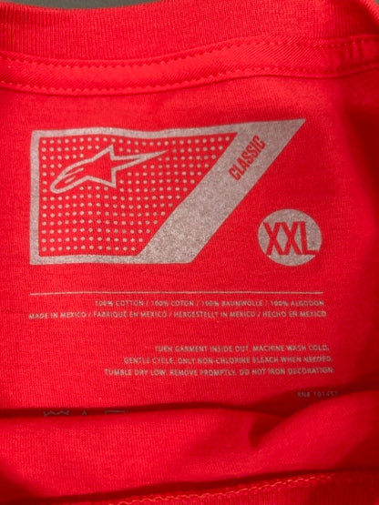 Alpinestars 3030-16888 Ride 2.0 Men's T-Shirt Red Size XXL New Genuine