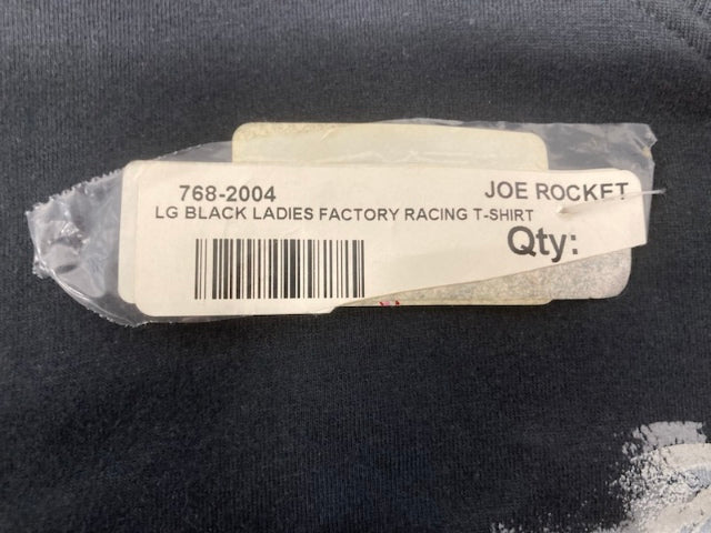 Joe Rocket 768-2004 Ladie's Factory Racing T-Shirt Black Size Large New Genuine