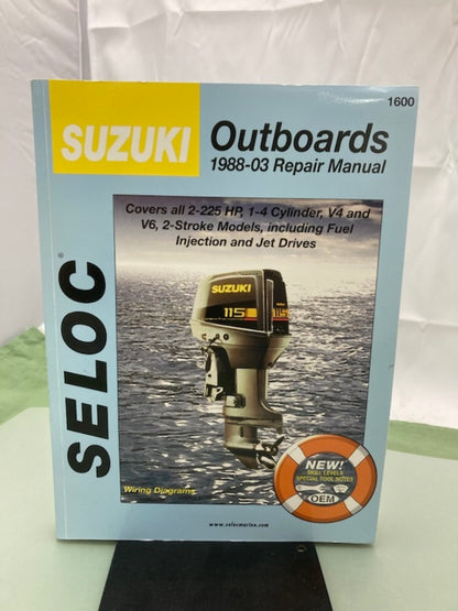 Seloc 1600 Suzuki Outboard Motor Repair Manual 1988-2003 Genuine