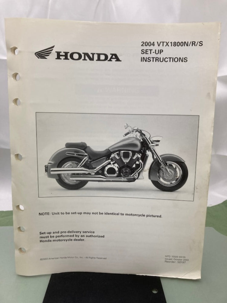 Honda 61MCV05 VTX1800N/R/S/T Service Manual 2006 w/ Setup Instructions Genuine