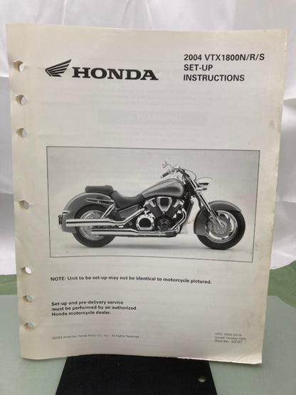 Honda 61MCV05 VTX1800N/R/S/T Service Manual 2006 w/ Setup Instructions Genuine