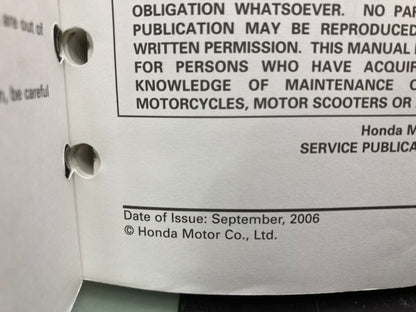 Honda 61MCV05 VTX1800N/R/S/T Service Manual 2006 w/ Setup Instructions Genuine