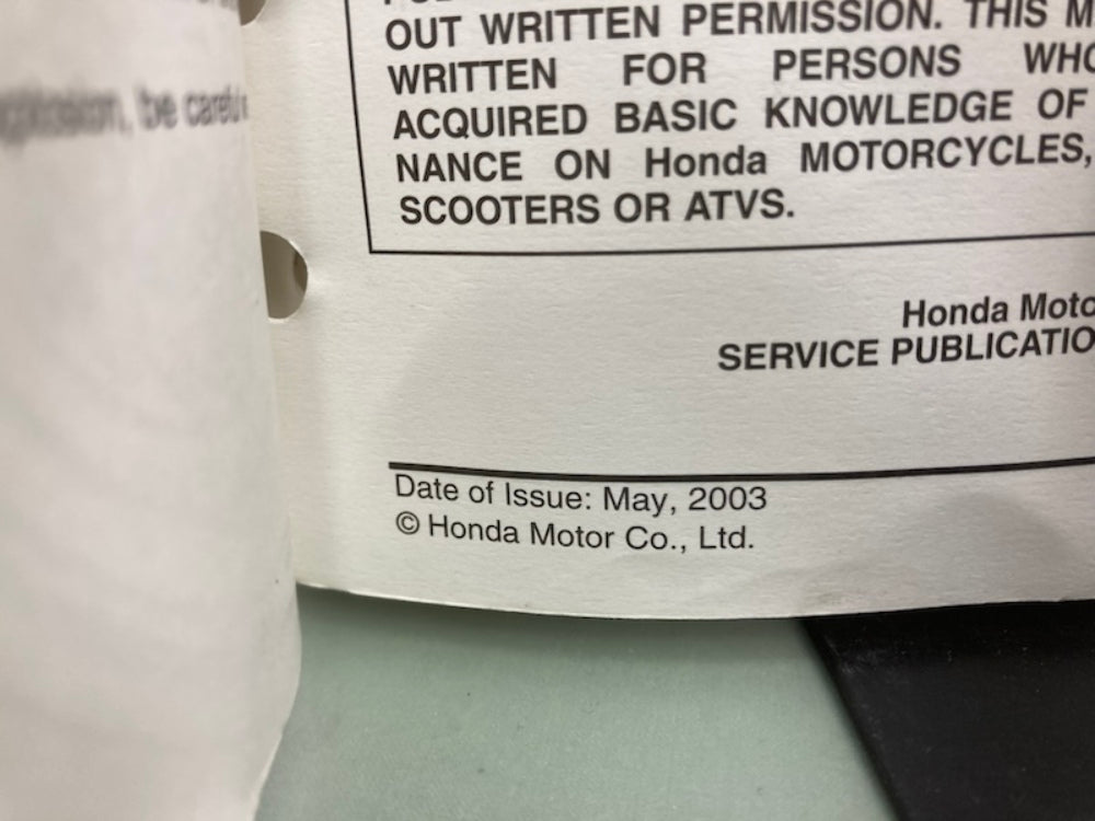 Honda 61MEC00 NRX1800 Valkyrie Rune Serv Manual '03 w/ Setup Instruction Genuine