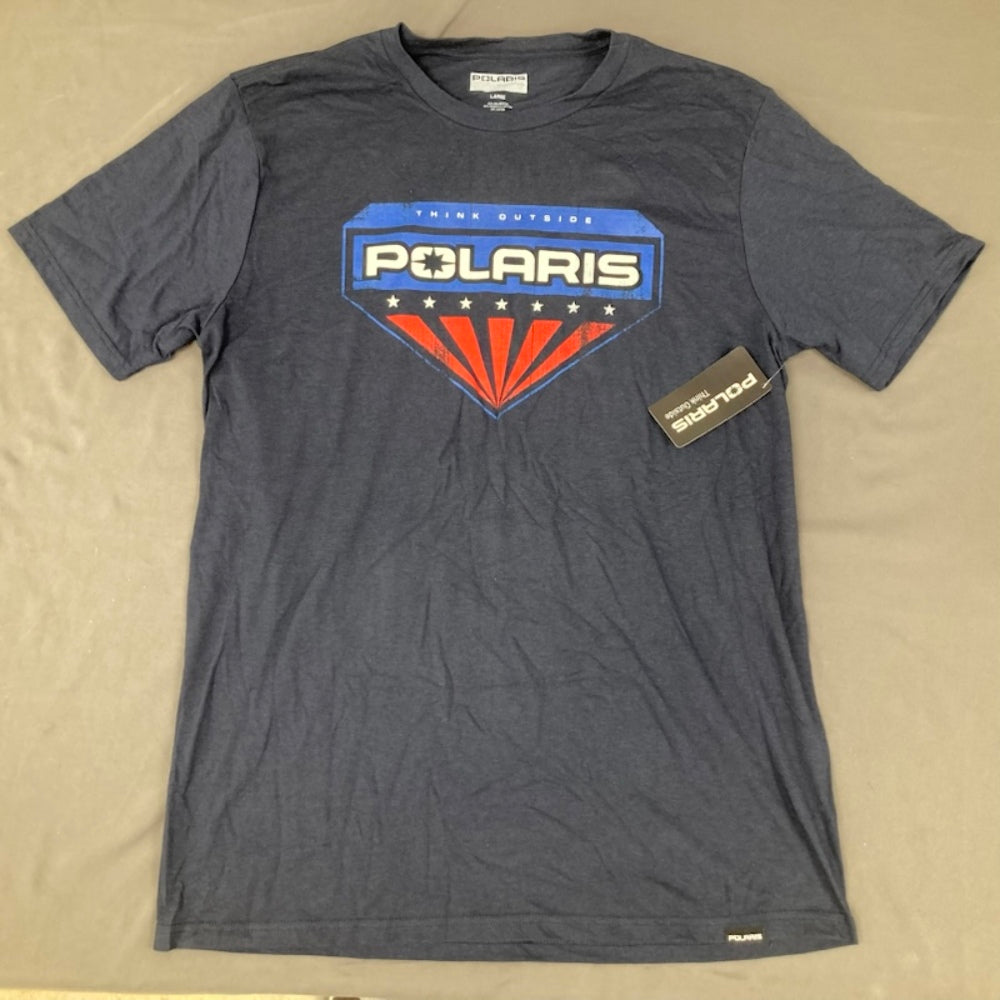 Polaris 286462006 Men's Shield Tee (T-Shirt, Navy, Large) New Genuine