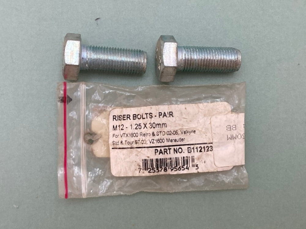 2 PK. Show Chrome BBP B1121230PZ8 Riser Bolts M12-1.25x30MM New Genuine