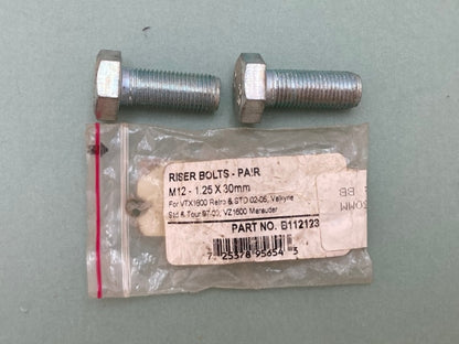 2 PK. Show Chrome BBP B1121230PZ8 Riser Bolts M12-1.25x30MM New Genuine