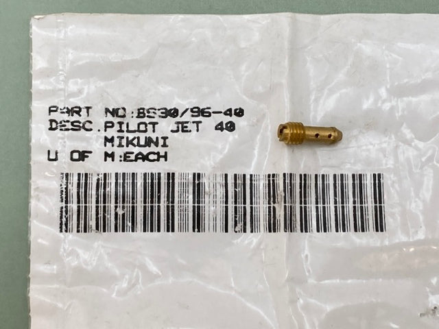 Qty 4 Mikuni BS30/96-40 Jet, Pilot, #40 New Genuine