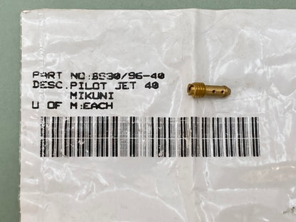 Qty 4 Mikuni BS30/96-40 Jet, Pilot, #40 New Genuine