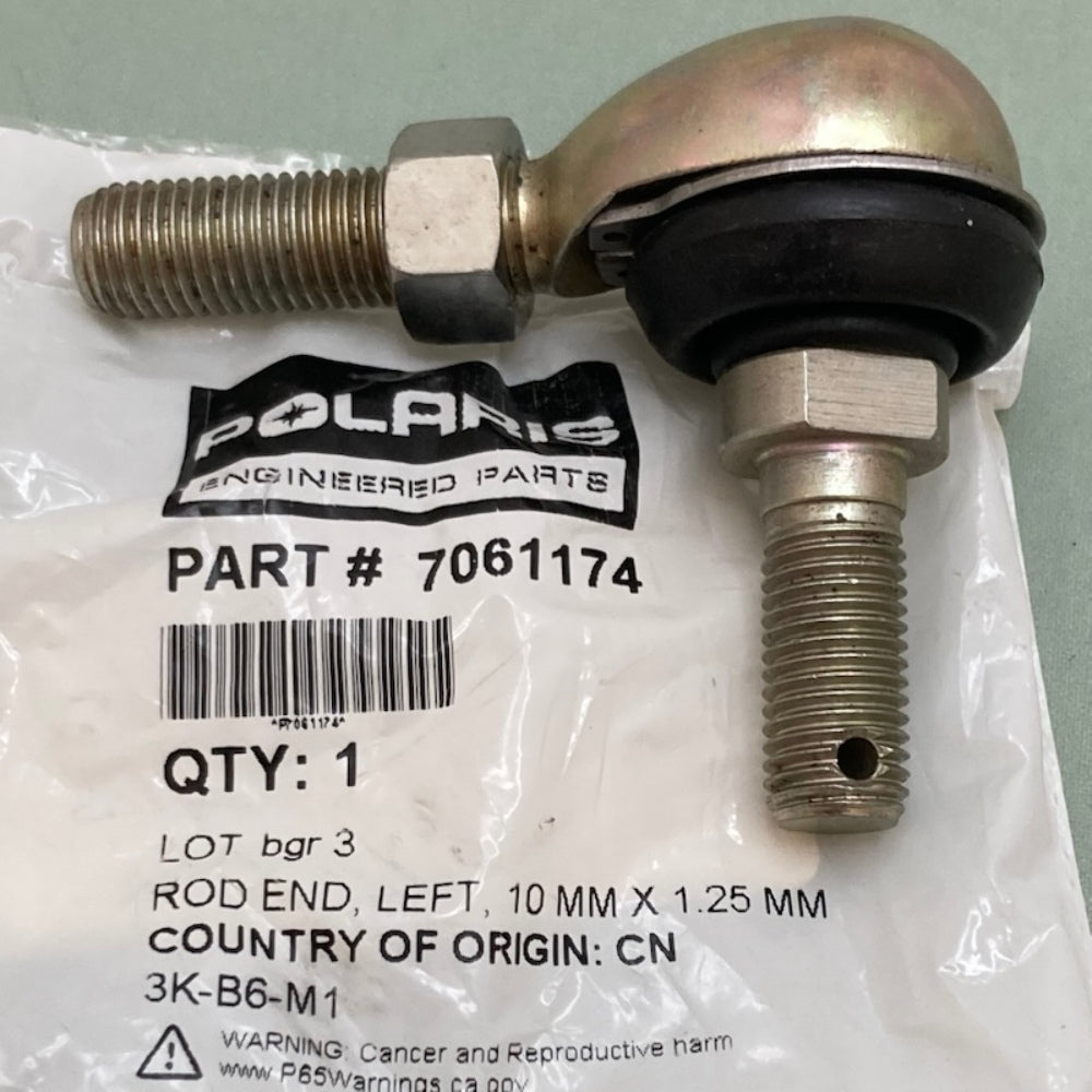 Polaris 7061174 Tie Rod End, Left-Hand (10mmX1.25mm) New Genuine