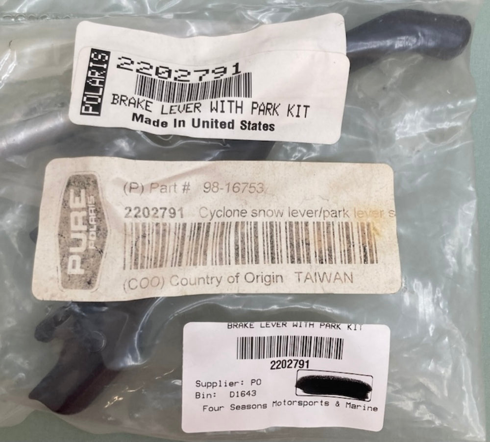 Polaris 2202791 Brake Lever with Park Kit New Genuine