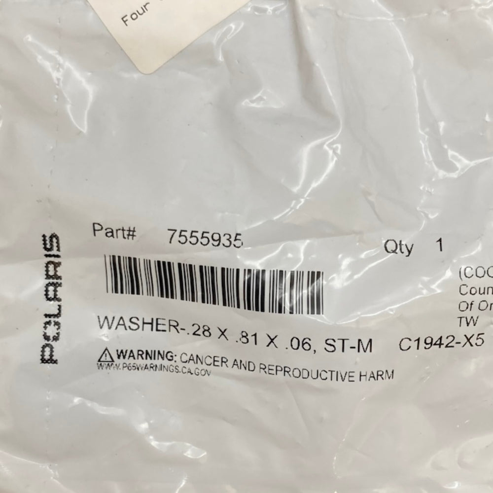 QTY 3 Polaris 7555935 Washer (.28X.81X.06, ST) New Genuine