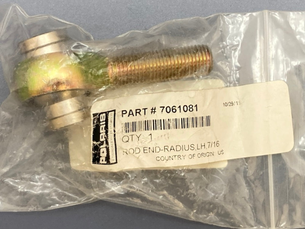 Polaris 7061081 Radius Rod End, Left (7/16) New Genuine