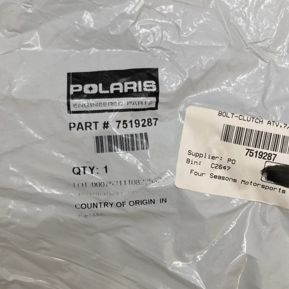 Polaris 7519287 Primary Drive Clutch Bolt (7/16X20X8) New Genuine