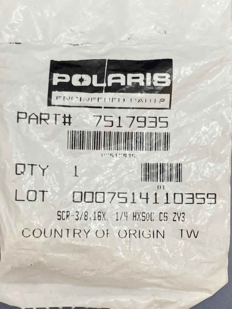 QTY 2 Polaris 7517935 Roll Cage Bolt (3/8X1-1/4) New Genuine