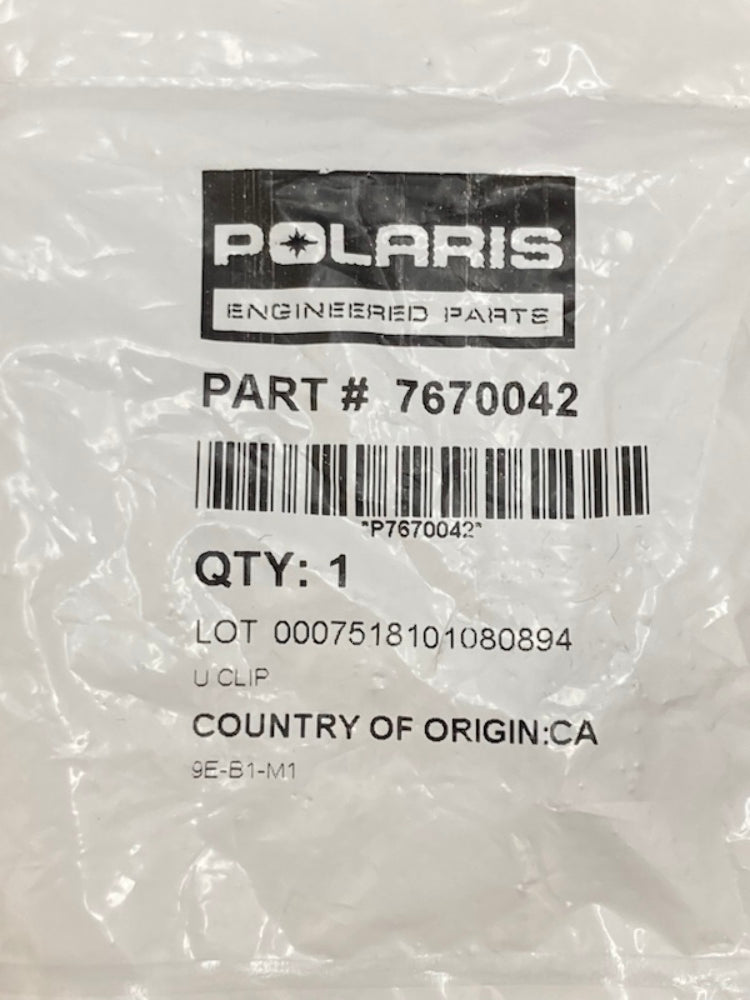 QTY 2 Polaris 7670042 U Clip New Genuine