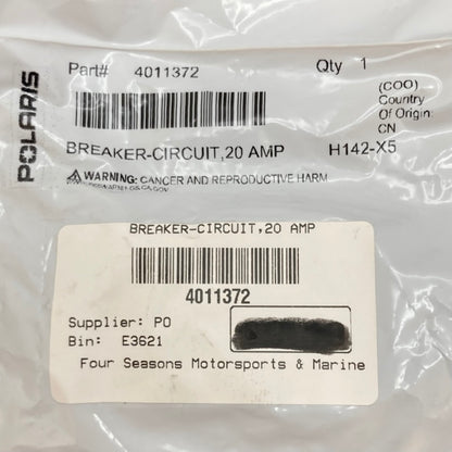 Polaris 4011372 Fuse Box 20 Amp Circuit Breaker New Genuine