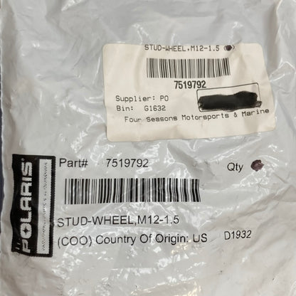 QTY 4 Polaris 7519792 Front/Rear Wheel Stud New Genuine
