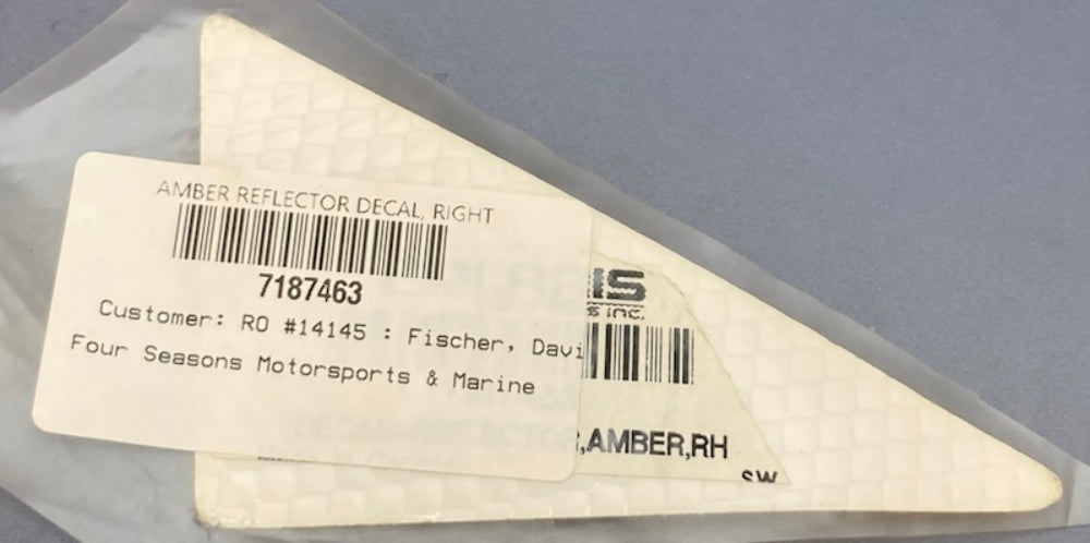 Polaris 7187463 Right-Hand Amber Reflector Decal New Genuine
