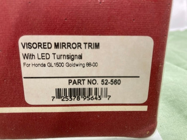 Show Chrome 52-560 Visored Mirror Trim for Honda Goldwing New Genuine