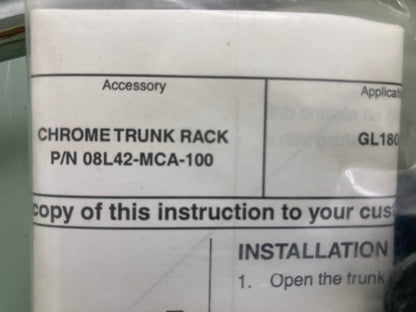 Honda 08L42-MCA-100 Chrome Trunk Rack New Genuine