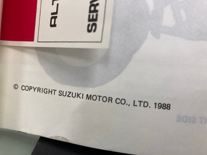Suzuki 99500-42100-01E LT250S Service Manual '88 Genuine