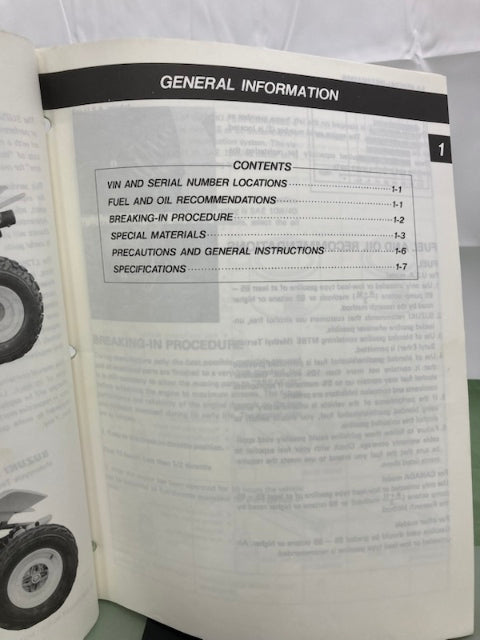 Suzuki 99500-42100-01E LT250S Service Manual '88 Genuine