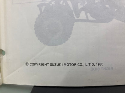 Suzuki 99500-22041-01E LT250R Service Manual '85 Genuine